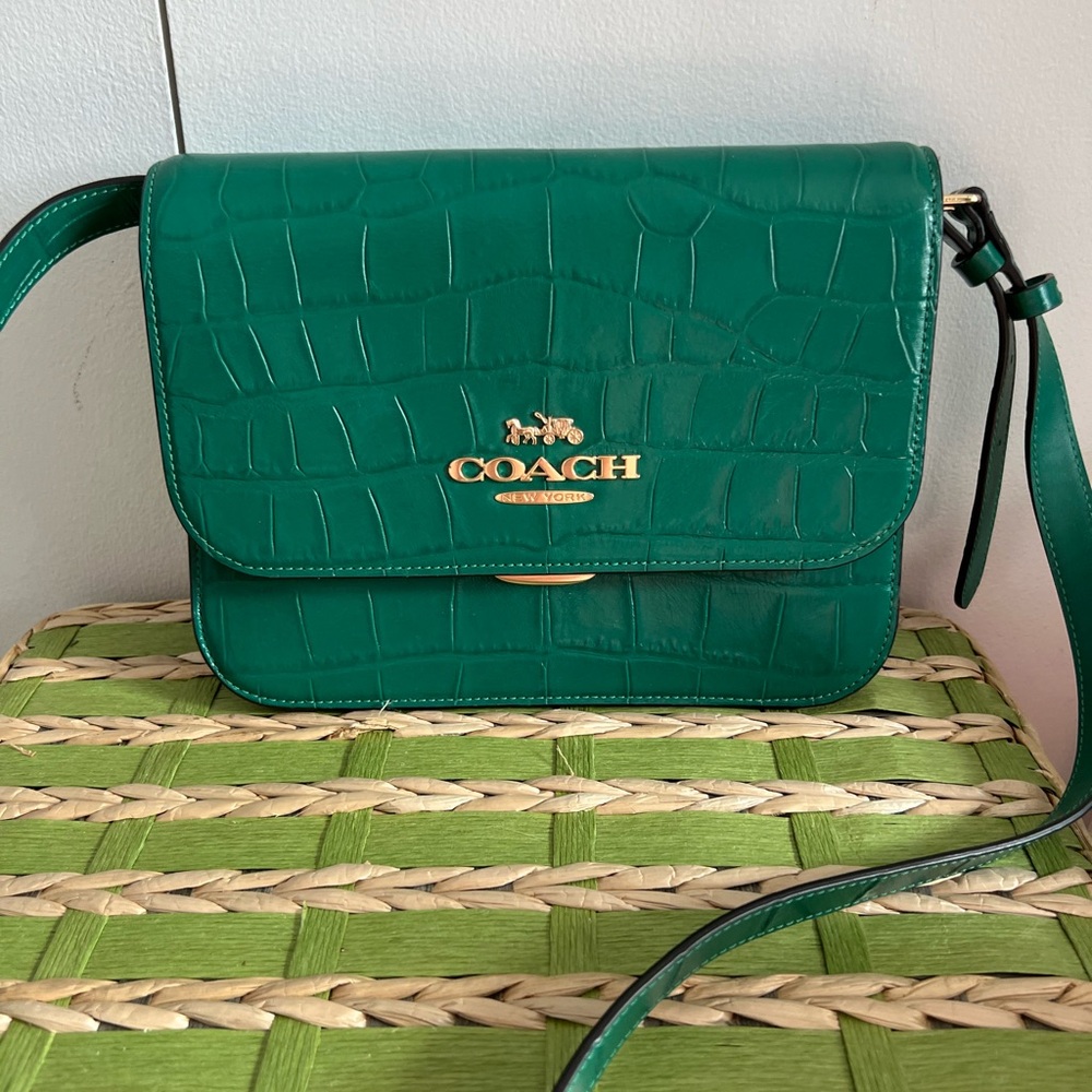 Coach Croc Leather Crossbody